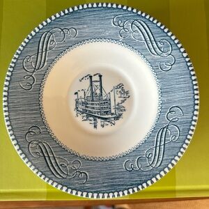 Currier & Ives Blue and White saucers